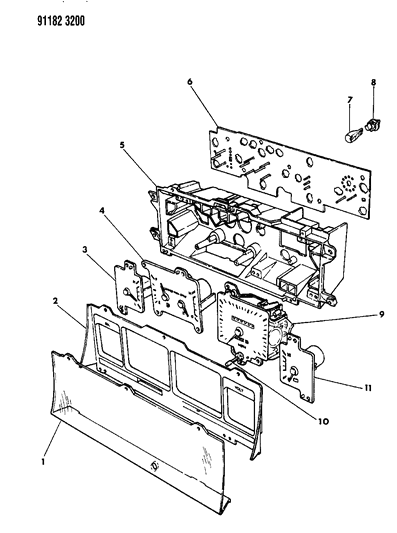 1991 Chrysler New Yorker Salon Instrument Panel Cluster Diagram