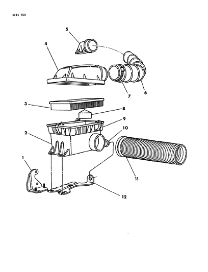 1984 Chrysler New Yorker Air Cleaner Diagram 2 - Thumbnail