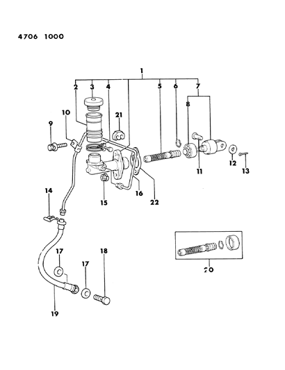 1984 Dodge Ram 50 Clutch Master Cylinder Diagram