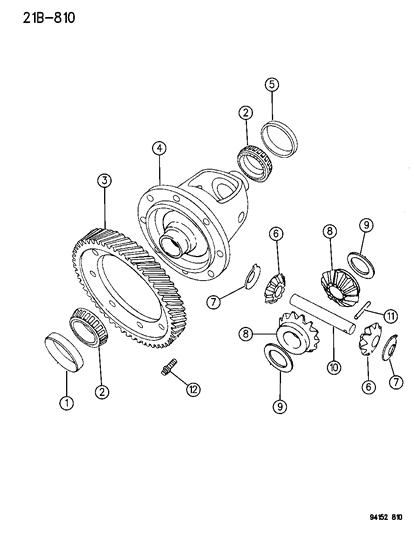 1994 Chrysler LeBaron GTC Differential Automatic Transaxle Diagram