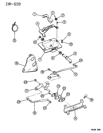 1996 Jeep Cherokee Forks , Rails , Miscellaneous Parts , Shift Diagram 1 - Thumbnail