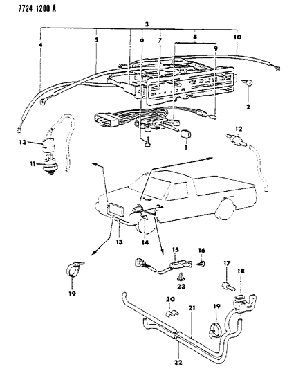 1988 Dodge Ram 50 Blower Motor Switch Diagram for MB380804
