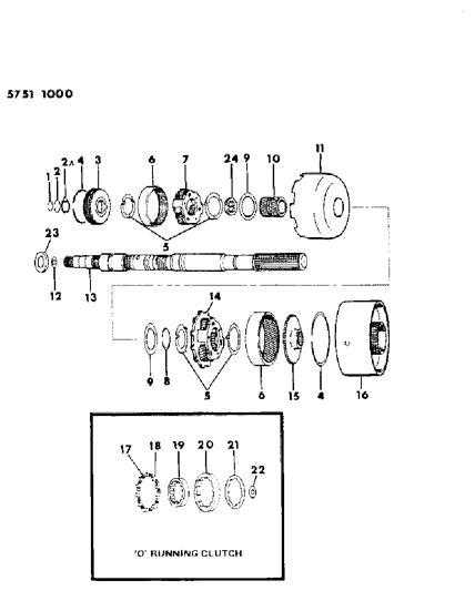 1985 Dodge Ram 50 Snap Ring, Output Shaft Bearing, 1.26" ID, A727 Diagram for 6029675