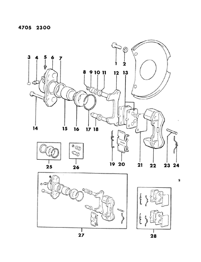 1984 Dodge Colt Cap, Front Brake Caliper Bleeder Diagram for MA140440
