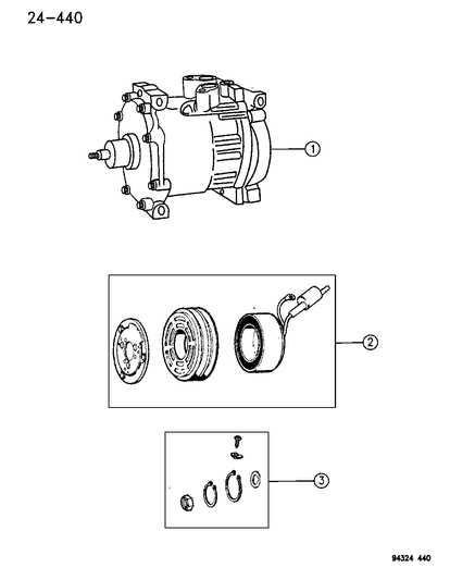 1996 Dodge Ram 3500 Clutch Coil Diagram for 4882009