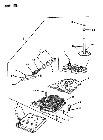 1990 Chrysler New Yorker Base Model Valve Body Diagram 2 - Thumbnail