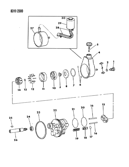 1989 Dodge D150 Power Steering Pump Diagram