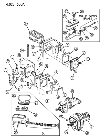 1985 Dodge Ram Wagon Pedal Shaft Bushing Diagram for 2467770