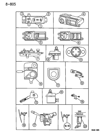 1994 Dodge Intrepid Switches Diagram