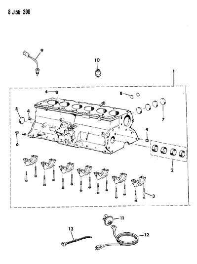 1989 Jeep Comanche Cylinder Block Diagram 3 - Thumbnail