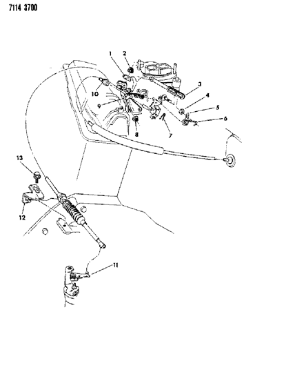 1987 Dodge Omni Throttle Control Diagram 1 - Thumbnail