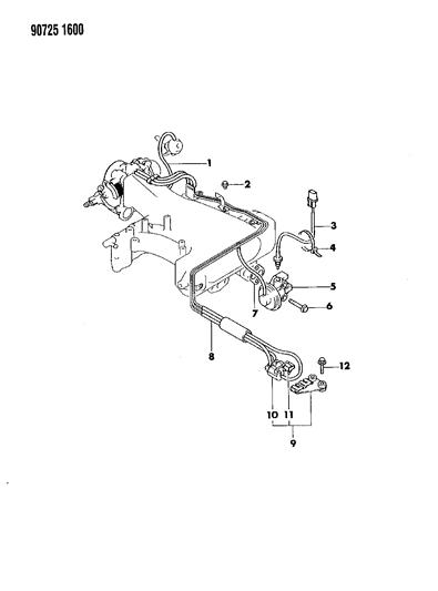 1990 Dodge Ram 50 EGR System Diagram 2 - Thumbnail