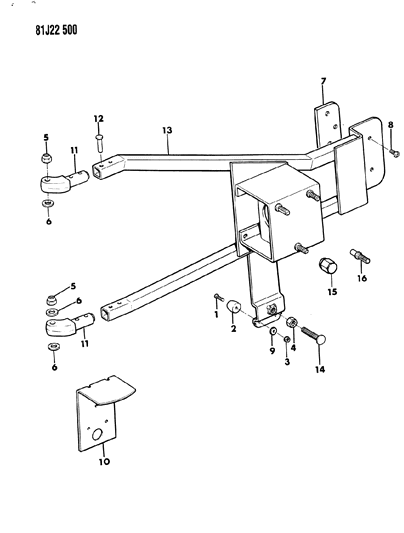 1986 Jeep Wrangler Wheel Mounting, Spare Diagram 5 - Thumbnail