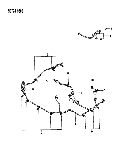 1990 Dodge Ram 50 Wiring Harness of Heater & Air Conditioning Diagram