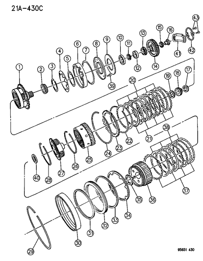 1995 Chrysler Sebring Plate, Low & Reverse. Clutch, Selective Diagram for 4567894