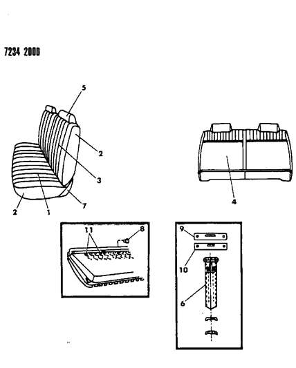 1987 Dodge Aries Front Seat Diagram 1 - Thumbnail