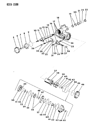 1987 Dodge Ram Wagon Overhaul Kit Diagram for 3893559