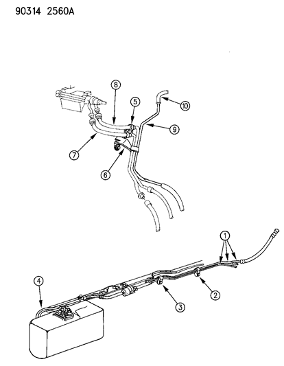 1993 Dodge Dakota Fuel Line Diagram 2 - Thumbnail