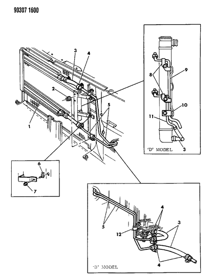1992 Dodge Ram Wagon Oil Cooler - Auxiliary Diagram