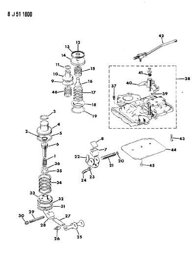1987 Jeep J10 Servos - Accumulator & Valve Body Diagram