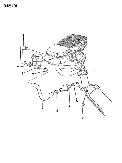 1990 Chrysler LeBaron GTC Aspirator Diagram