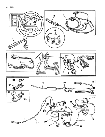 1984 Dodge Caravan Nut And Washer, Stop Lamp Switch Striker Diagram for 6100044