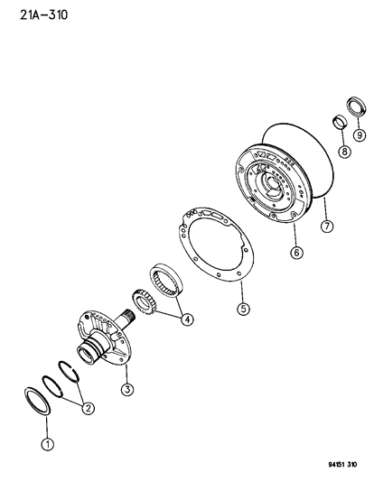 1994 Dodge Shadow Oil Pump With Reaction Shaft Diagram 1 - Thumbnail