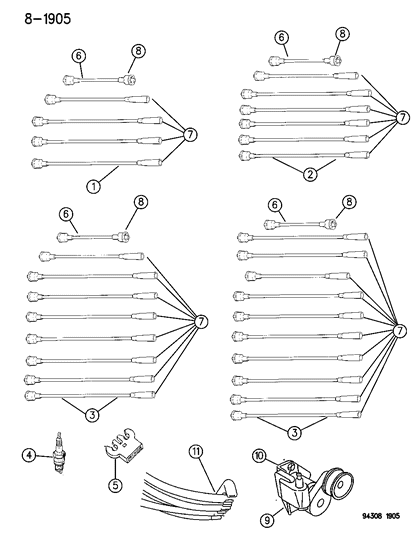 1994 Dodge Dakota Ignition Coil Diagram for 53006566