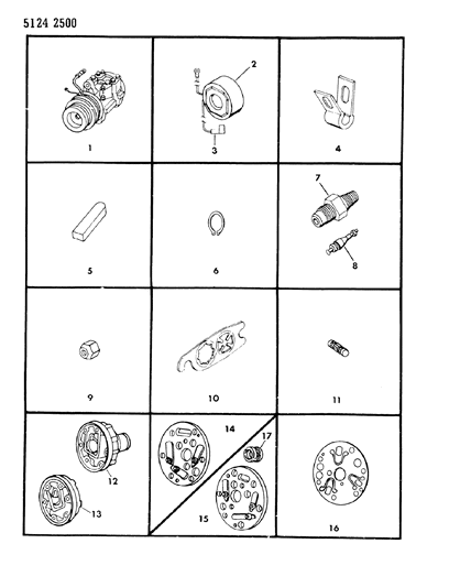 1985 Dodge Omni Clutch & Pulley Diagram for 3848982