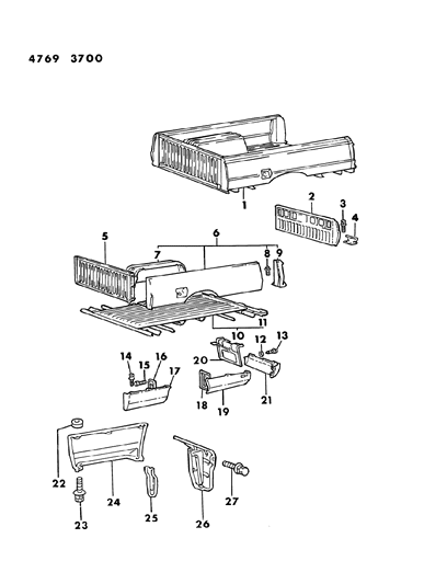 1984 Dodge Ram 50 Bolt, W/Washer (6X12) Diagram for MS240251