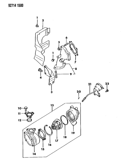 1994 Dodge Stealth Turbo Charger Diagram 2 - Thumbnail