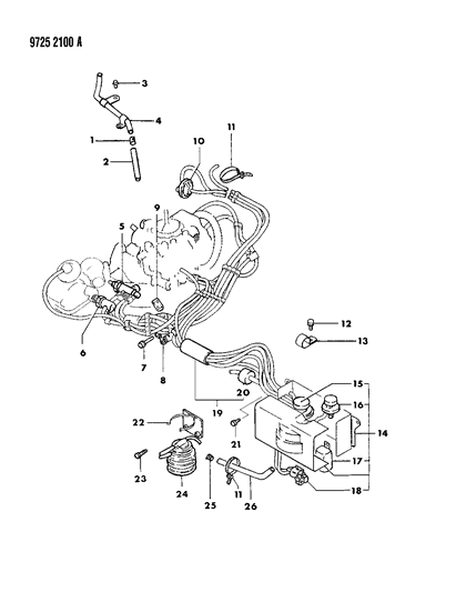 1989 Dodge Raider EGR System Diagram 2 - Thumbnail