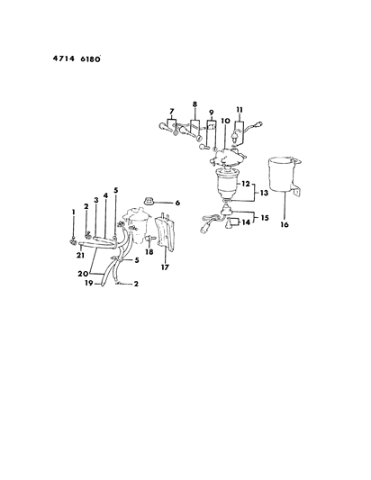 1984 Dodge Ram 50 Fuel Filter Diagram 2 - Thumbnail