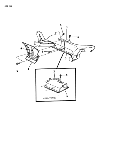 1984 Dodge Rampage Shield, Boot Air Deflector Diagram