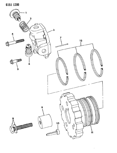 1986 Chrysler LeBaron Base Governor, Automatic Transaxle Diagram