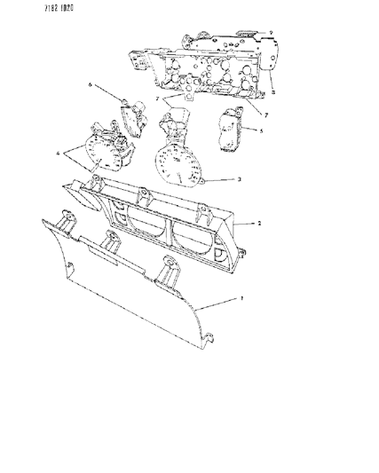 1987 Chrysler LeBaron Premium Instrument Panel Cluster Diagram