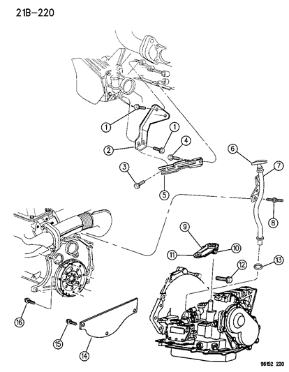 1996 Dodge Caravan Transaxle Mounting & Miscellaneous Parts Diagram 2 - Thumbnail