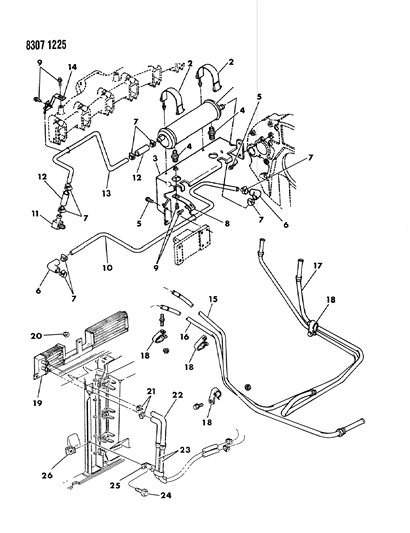 1989 Dodge D150 Oil Cooler Diagram 2 - Thumbnail