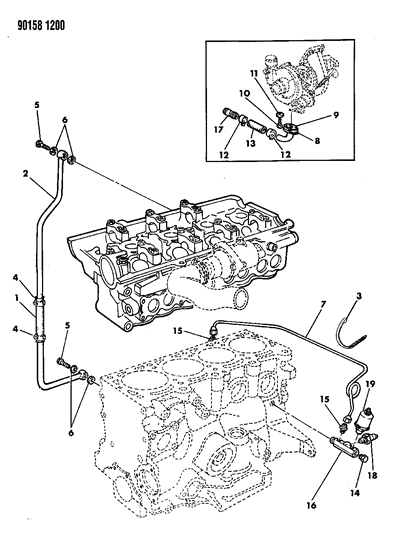 1990 Chrysler TC Maserati Gasket Diagram for 4425569