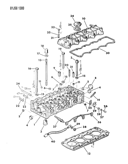 1986 Jeep Wrangler Cylinder Head Diagram 2 - Thumbnail