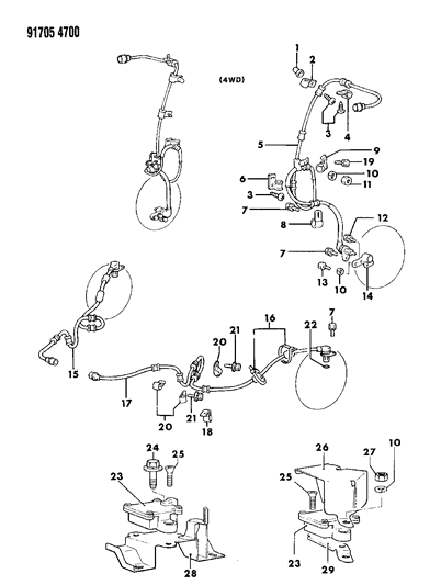 1991 Dodge Colt Anti-Skid Brake Sensor Diagram 2 - Thumbnail