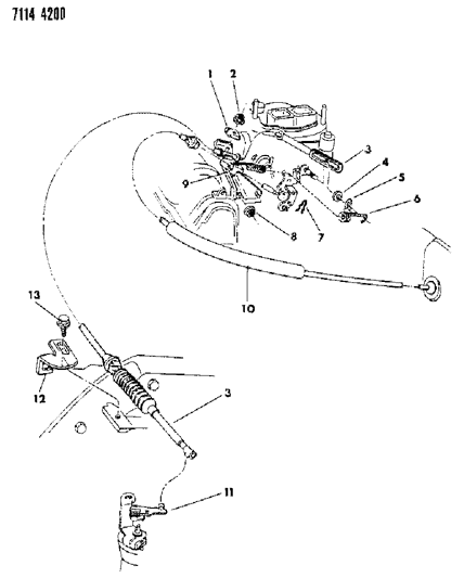 1987 Dodge Caravan Throttle Control Diagram 1 - Thumbnail