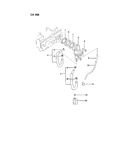 1987 Dodge Colt Fuel Pump Diagram 1 - Thumbnail