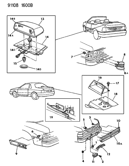 1991 Chrysler LeBaron Socket & Wire Diagram for 4400822