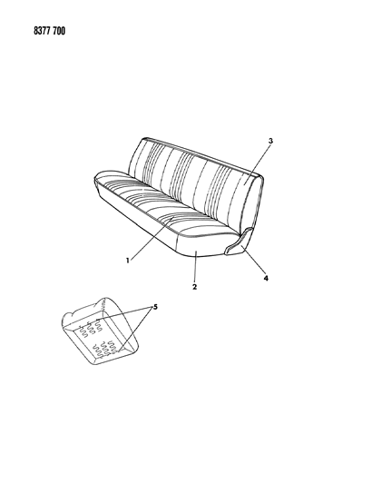 1989 Dodge Dakota Front Seat Diagram 1 - Thumbnail