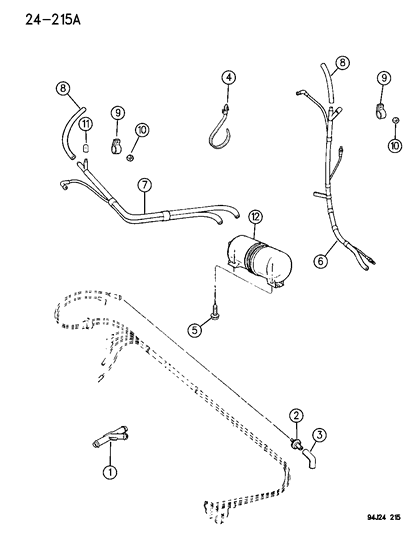 1994 Jeep Cherokee Vacuum Hose Diagram for 55035649