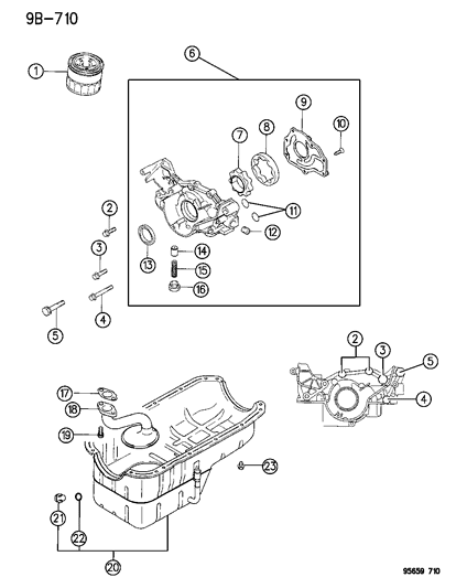 1996 Chrysler Sebring Coupe Engine Oiling Diagram 2 - Thumbnail