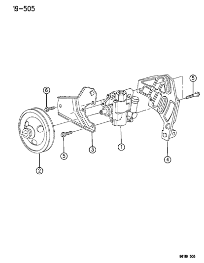 1996 Dodge Neon Pump Assembly, Power Steering Diagram for 4626897