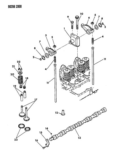 1990 Dodge D150 Camshaft & Valves Diagram 2 - Thumbnail