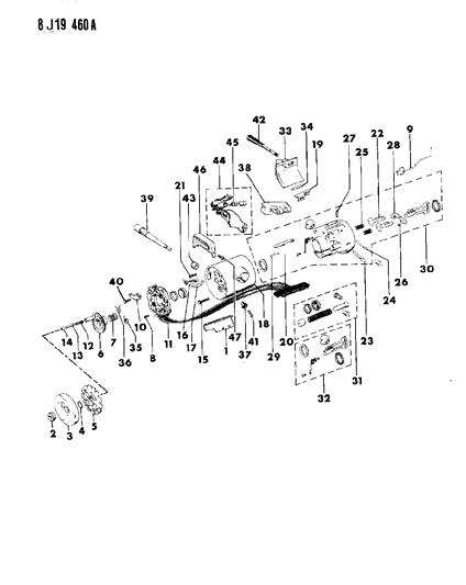 1987 Jeep Wrangler Turn Signal Lever Diagram for 56002951